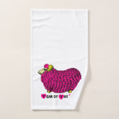 Funny Pink Ram chinois Année Zodiac Serviette ense (Serviette à main)