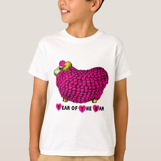 Funny Pink Ram chinois Nouvel An Zodiac K Sweat (Devant)