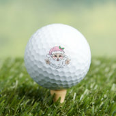 Funny Pink Santa Christmas Golfballen (Insitu Shirt)