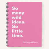 Funny Pink Spiral Notitieboek (Voorkant)