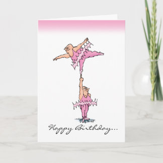 Funny Pink Tutu-kinderkaart Kaart