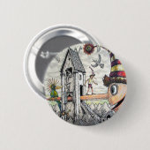 Funny Pinocchio Ronde Button 5,7 Cm (Voorkant /achterkant)