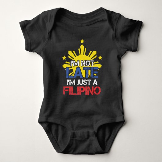 Funny Pinoy Punctuality Filipino Romper (Voorkant)
