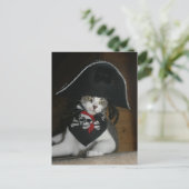 Funny Pirate Cat Briefkaart (Staand voorkant)