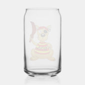 Funny Pirate Dog with Toy Sword Blikvorm Glas (Achterkant)