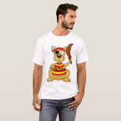 Funny Pirate Dog with Toy Sword T-shirt (Voorkant volledig)