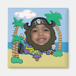 Funny Pirate Face snijdt Sjabloon Magnet uit Magneet