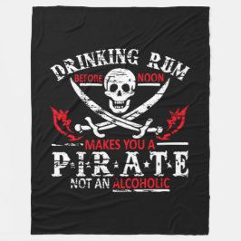 Funny Pirate Gifts Fleece Deken
