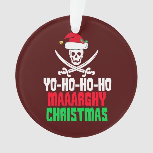 Funny Pirate Kerstmis gejun Ho Ho Ornament (voorkant)