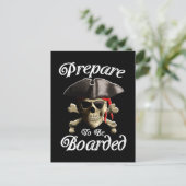 Funny Pirate maakt zich klaar om te worden bebost Briefkaart (Staand voorkant)