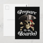 Funny Pirate maakt zich klaar om te worden bebost Briefkaart (Voorkant / Achterkant)