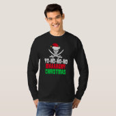 Funny Pirate met Kerstmis Ho Ho Ho T-shirt (Voorkant volledig)