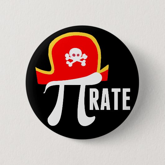 Funny Pirate Ronde Button 5,7 Cm (Voorkant)