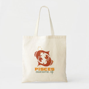 Funny Pisces Zodiac Star Astrology Geweldige AF Tote Bag