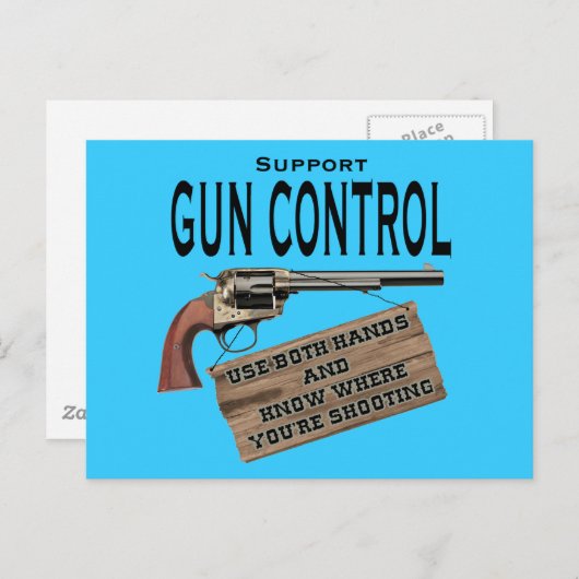 Funny Pistool Control Briefkaart #2 (Voorkant / Achterkant)