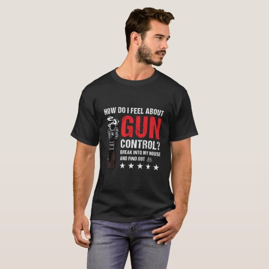 Funny Pistool Control Gezegde 2e wijziging Pro Pis T-shirt (Voorkant volledig)