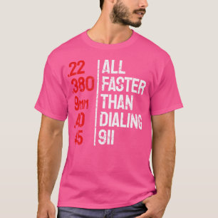 Funny Pistool kaliber sneller dan het Draaien van T-shirt