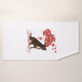 Funny Pitbull Coeur Valentines Jour Chien Papa Mam (Serviette de bain)