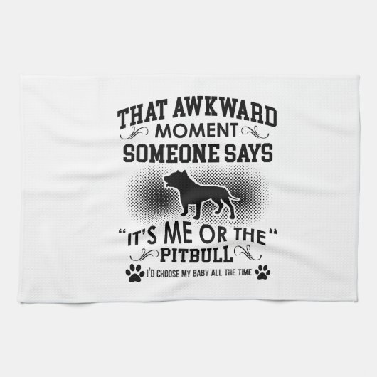 Funny Pitbull-Design Theedoek (Horizontaal)