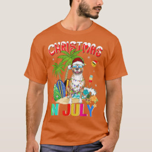 Funny Pitbull Dog in Santa Hat Sunbril Christma T-shirt