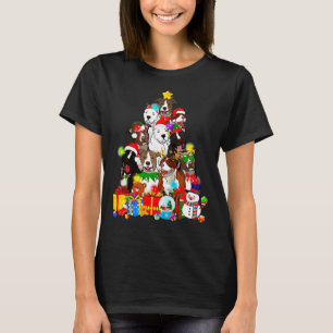 Funny Pitbull-kerstboomverlichting T-shirt