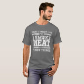 Funny Pitmaster - I Roke Meat BBQ Smoker Grill Gi T-shirt (Voorkant volledig)