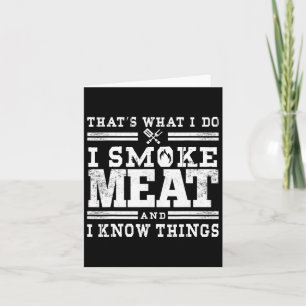 Funny Pitmaster I Smoke Meat Bbq Smoker Grill Gift Kaart