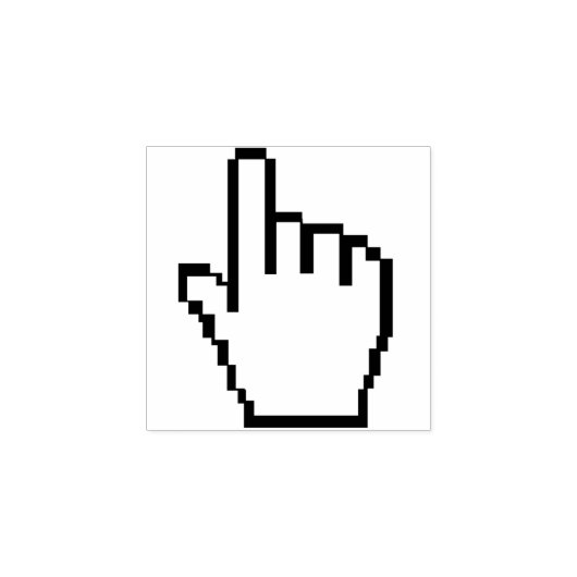 Funny Pixel Art Hand Geeky Scrapbooking Journaling Rubberstempel (Afrduk)
