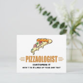 Funny Pizza Briefkaart (Staand voorkant)
