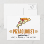 Funny Pizza Briefkaart (Voorkant / Achterkant)