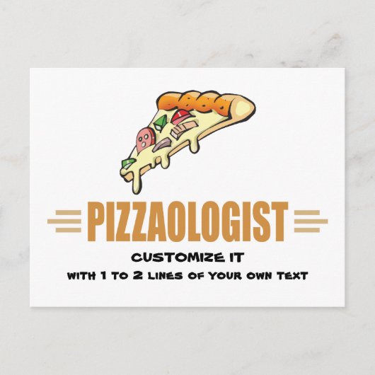 Funny Pizza Briefkaart (Voorkant)