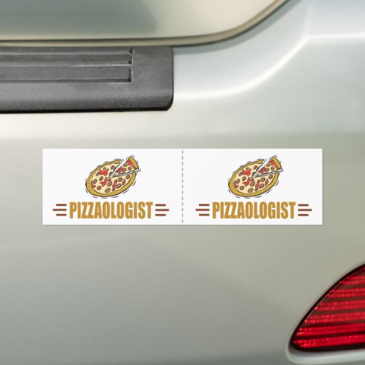 Funny Pizza Bumpersticker (Op auto)