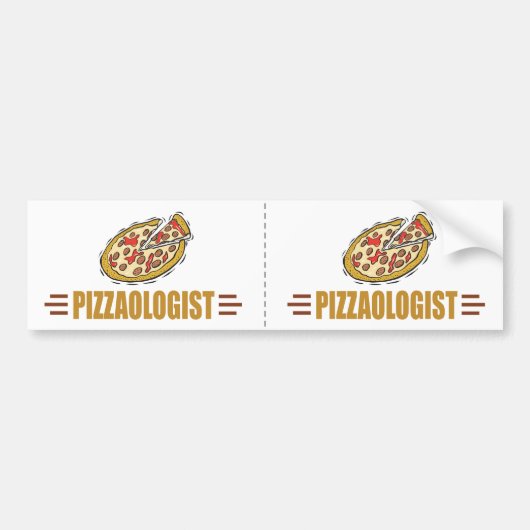 Funny Pizza Bumpersticker (Voorkant)