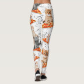 Funny Pizza Cats - Cute Pizza Hamster Leggings (Achterkant)