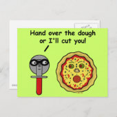 Funny Pizza Cutter Dough Pun Briefkaart (Voorkant / Achterkant)