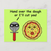 Funny Pizza Cutter Dough Pun Briefkaart (Voorkant)