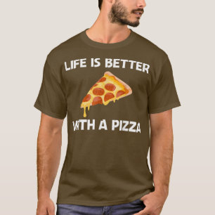 Funny Pizza Design voor mannen T-shirt