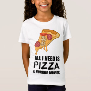 Funny Pizza en Horror Movies Gift Mannen Women Coo T-shirt