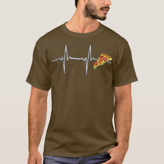 Funny Pizza Heartbeat T-shirt Funny Pizza Lovers F