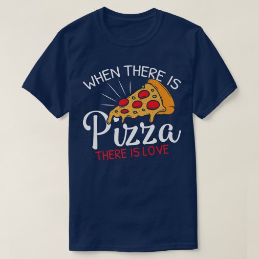 Funny Pizza is Love Slice Premium T-shirt (Design voorkant)