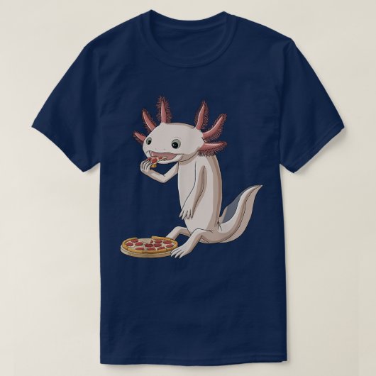 Funny Pizza Lover Axolotl T-shirt (Design voorkant)