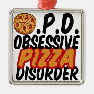 Funny Pizza Metalen Ornament