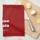 Funny Pizza Pasta Amore Name Red White Cooking Theedoek (Quarter Fold)