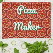 Funny pizza print keukenhanddoekje cadeidee theedoek (Gevouwen)