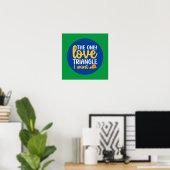 Funny Pizza Pun Love Triangle Kitchen Typografie Poster (Thuiskantoor)