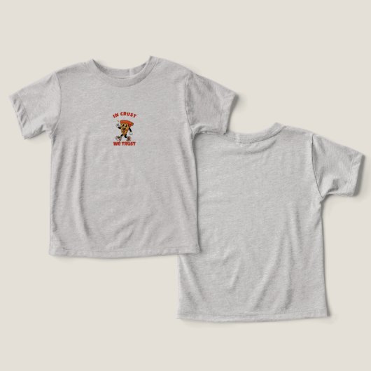 Funny Pizza Shirt – In Crust We Trust Graphic Tee (Design Recto & Verso)
