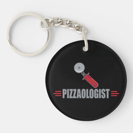 Funny Pizza Sleutelhanger (Voorkant)