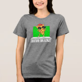 funny pizza Tri-Blend shirt (Voorkant)
