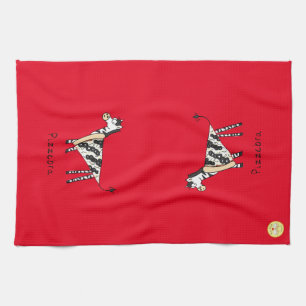 Funny Pizza Zebra Cute Cartoon Kinderen Theedoek