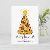Funny Pizzamas Joyeuse carte de Noël (Debout devant)